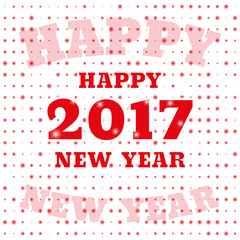 Fototapeta na wymiar 2017 Happy New Year background. Banner or greeting card for New Year Holiday. Vector