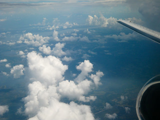 Blick aus dem Flugzeug