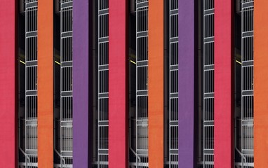 Fototapeta premium Colorful architectural collage. Little India, Singapore