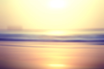 blurred background sunset on the sea