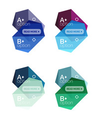 Set of vector abstract infographics content boxes