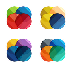 Vector circle banners