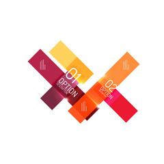 Abstract vector business geometric infographics