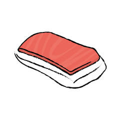 Sushi japan gastronomy icon vector illustration graphic design