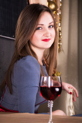 Girl at a restaurant