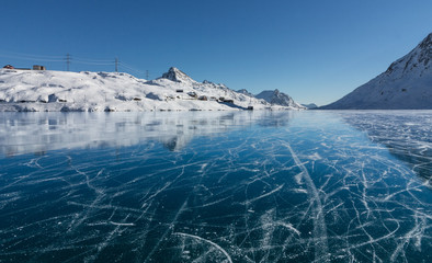 Lago Bianco ghiacciato - Passo del Bernina