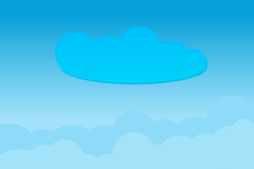 Clouds on a blue sky background, vector illustration, web design