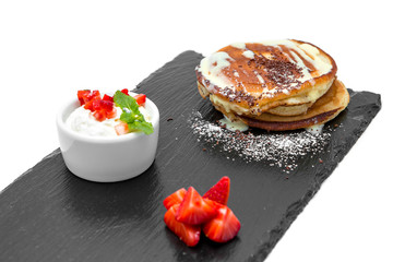 pancakes with condensed milk