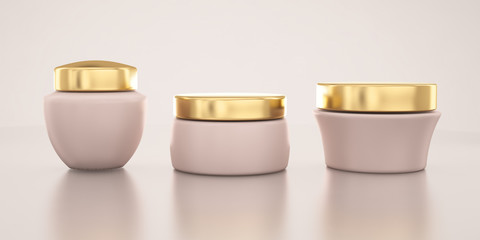 Cream for skin care. 3D illustrator, 3D rendering.