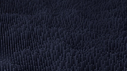 Black abstract background with cube shapes. 3d illustration, 3d