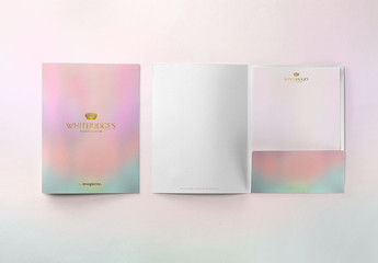 Luxury Gold-Embossed Corporate Stationery Mockup 1