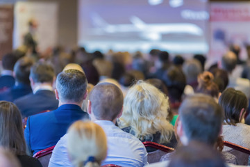 Business Groups and People. Group of People Attending Conference in Meeting Hall