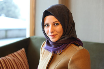 beautiful young muslim women portrait