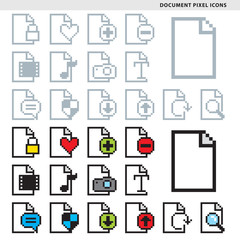 document pixel icons