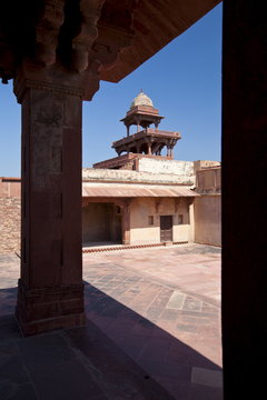 Fatehpur Sikri 17th Century historic palace and city of the Mughals at Agra, Northern India