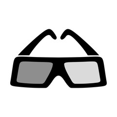 cinema 3d glasses icon vector illustration graphic design