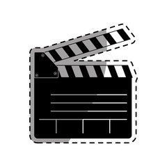 Fototapeta premium cinema clapboard equipment icon vector illustration graphic design