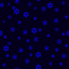 Seamless background of snowflakes