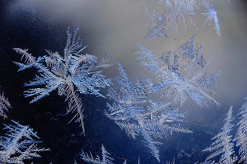 Fabulous patterns on frosty window
