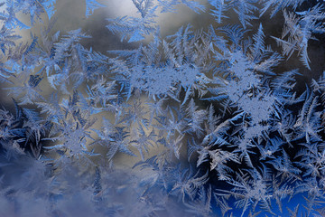 Fabulous patterns on frosty window