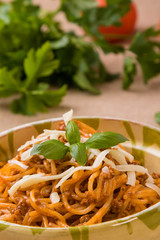 rustic spaghetti bolognese