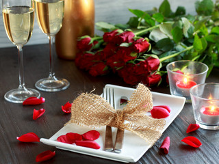 Candle light dinner