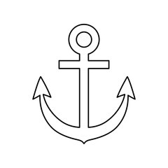 Anchor marine emblem icon vector illustration graphic design