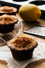 homemade lemon muffin