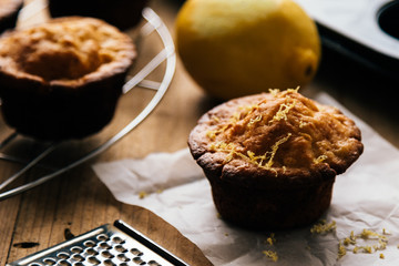 homemade lemon muffin