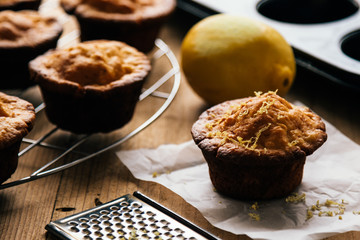 homemade lemon muffin