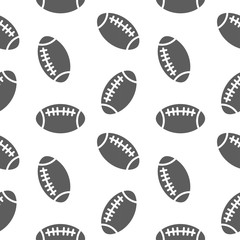 american football seamless pattern for boy. Sports balls on background