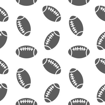 american football seamless pattern for boy. Sports balls on background