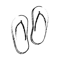 Flip flops beach sandals icon vector illustration graphic design