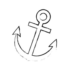 Anchor marine emblem icon vector illustration graphic design