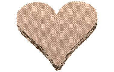 Heart. Waffles with chocolate filling