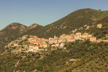 Fototapeta na wymiar Village of Belgodere in Balagne region of Corsica