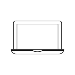 Laptop computer technology icon vector illustration graphic design