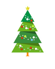 Christmas tree vector illustration