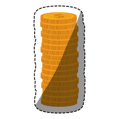 Isolated Coins money icon vector illustration graphic design