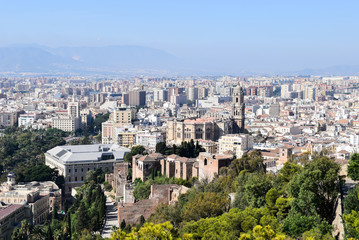 Fototapeta na wymiar City view of Malaga, Spain