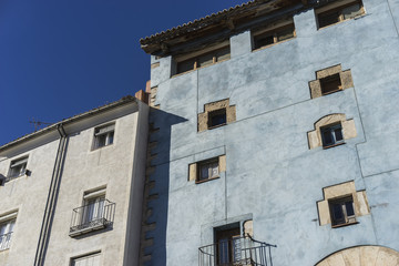 Old and typical houses of the Spanish city of Cuenca, world heri