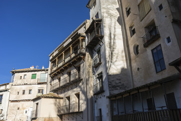Fototapeta na wymiar Medieval, Old and typical houses of the Spanish city of Cuenca,