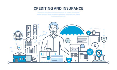Crediting, property insurance, financial security, commercial activity, finance, business, technology.