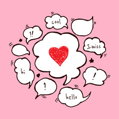 Set of Hand Drawn Scribble, vector design elements.