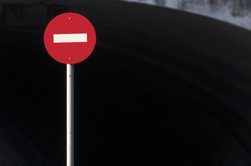 circular  prohibited road sign