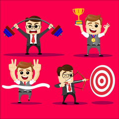 Vector set of manager or business man character.
