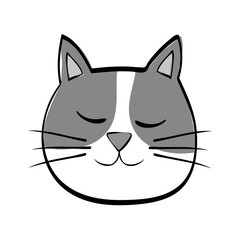 Cute cat cartoon icon vector illustration graphic design