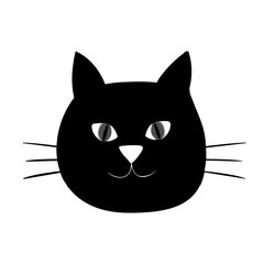 Cute cat cartoon icon vector illustration graphic design