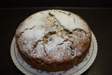 Sugared cake with candied fruits