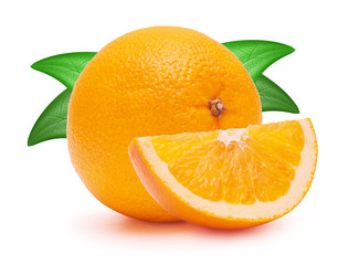 The cut oranges
